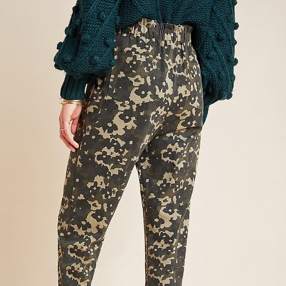 ANTHROPOLOGIE Amadi Floral Camo Trouser Pants XS - Picture 2 of 10